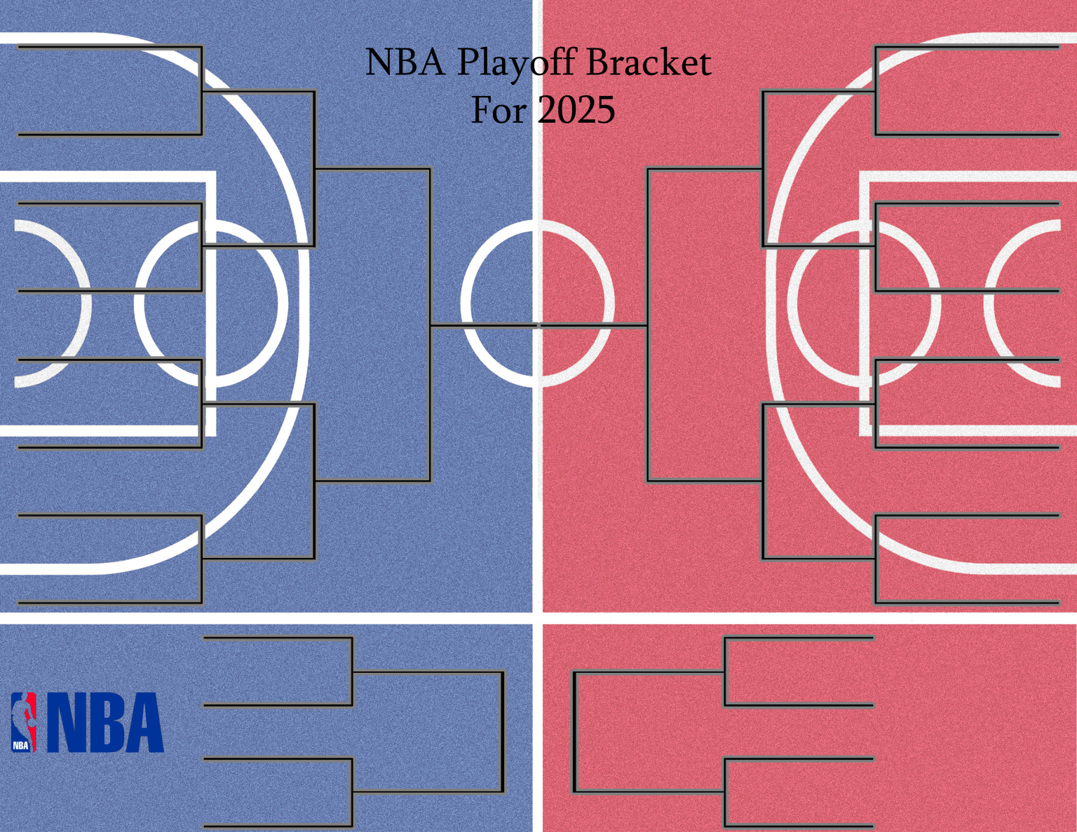 Free Blank NBA Playoff Bracket To Print From Play In To 2025 NBA 
