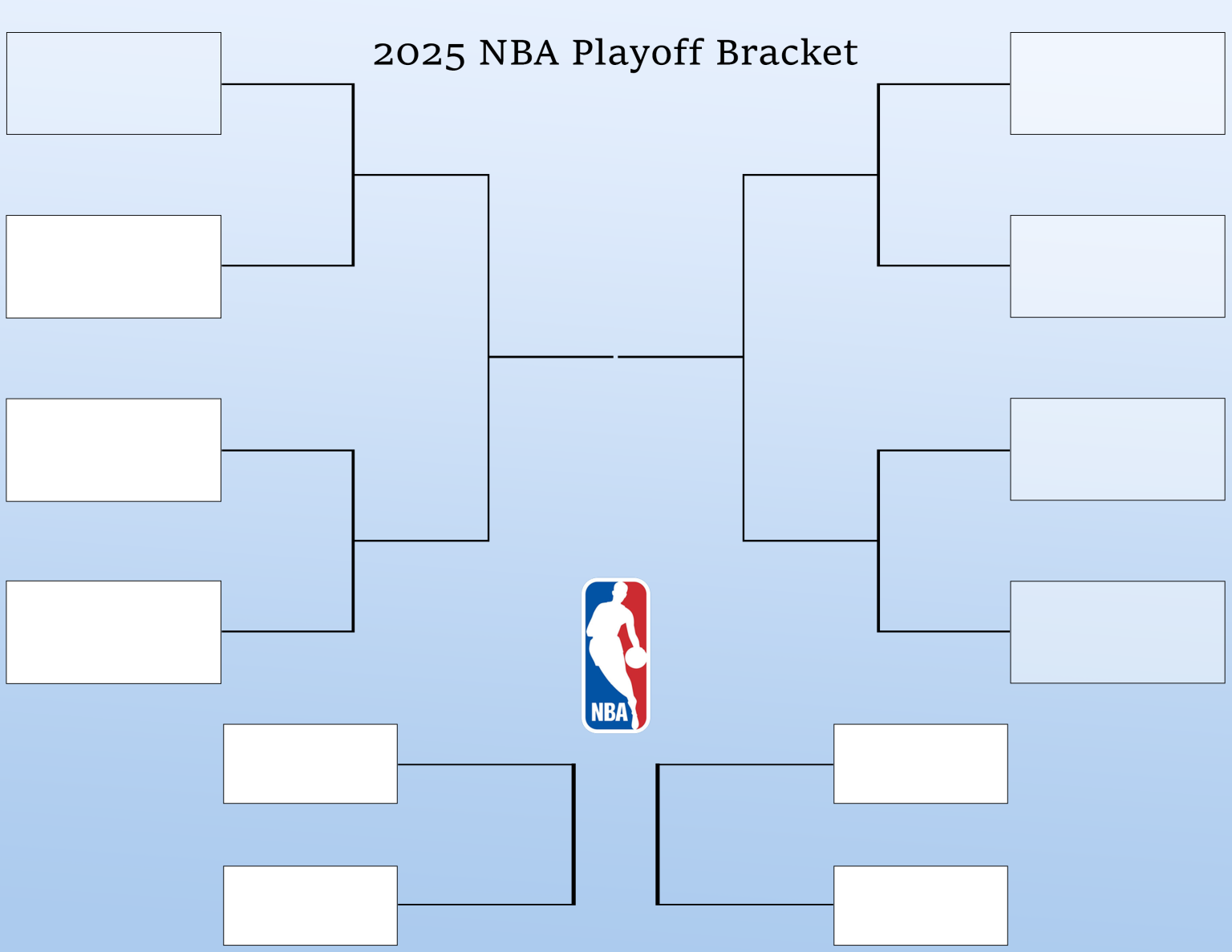 Free Blank NBA Playoff Bracket To Print From Play In To 2025 NBA 